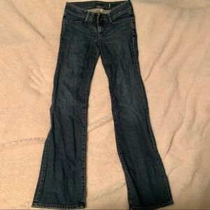 GAP Size 2 LONG Dark Wash Flare Jeans